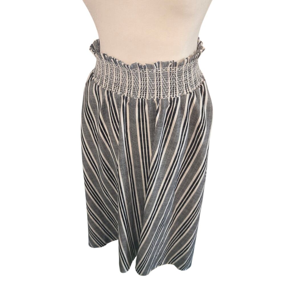 Flint & Moss New York Womens Maxi Skirt White & Black Stripes Boho Chic Size XL - Picture 4 of 5
